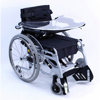 Karman XO-101 18" Push-Power Assist Wheelchair-Multi Function Tray