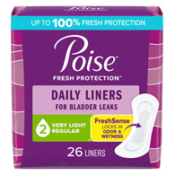 Poise Fresh Protection Kimberly Clark 19305-Poise Bladder Control Pads, Light Absorbency, Regular Length, 7.5" (CS/208)