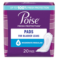 Poise Fresh Protection Kimberly Clark 19564-Poise Bladder Control Pads, Adult Women, Disposable, Pads & Liners (PK/20)