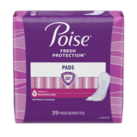 Poise Fresh Protection Kimberly Clark 44561-Poise Maximum Bladder Control Pad, 14.6 in Length, Pads & Liners (PK/39)