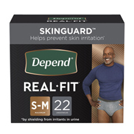 Depend Real Fit Kimberly Clark 50976-Depend Real Fit Maximum Absorbent Underwear, Small/Medium, 22 per Package (PK/22)
