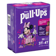 Pull-Ups Kimberly Clark 51353-Huggies Pull-Ups Learning Designs for Girls Training Pants, 3T to 4T, Overnight & (PK/20)