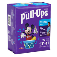 Pull-Ups Kimberly Clark 51355-Huggies Pull-Ups Learning Designs for Boys Training Pants, 3T to 4T, 20 per Package (CS/80)