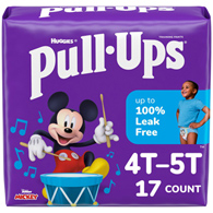 Pull-Ups Kimberly Clark 51358-Pull-Ups Learning Designs for Boys Training Pants, 4T to 5T, Overnight & Training Pants (PK/17)