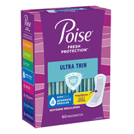 Poise Fresh Protection Ultra Thin Kimberly Clark 51397-Poise Ultra Thin Moderate Bladder Control Pad, Pads & Liners (PK/60)