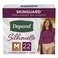 Depend Silhouette Kimberly Clark 51450-Depend Silhouette Classic Women's Underwear, Medium, Pink (PK/22)