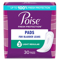 Poise Fresh Protection Kimberly Clark 51668-Poise Bladder Control Pads, Light Absorbency, Regular Length, Pads & (PK/30)