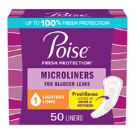 Poise Fresh Protection Microliners Kimberly Clark 55387-Incontinence Liner Poise Fresh Protection Microliners 6.9 (PK/50)