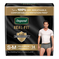Depend Real Fit Kimberly Clark 55426-Male Adult Absorbent Underwear Depend Real Fit Waistband Style Small/Medium (PK/14)