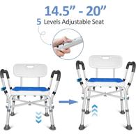 KingPavonini Heavy-Duty Shower Chair, 550-lb Capacity, Height Adjustable, Armless or with Arms