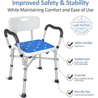 KingPavonini Heavy-Duty Shower Chair, 550-lb Capacity, Height Adjustable, Armless or with Arms