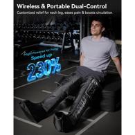 KingPavonini Cordless Leg Compression Massager with 5 Overlapping Air Chambers