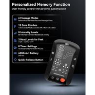 KingPavonini Cordless Leg Compression Massager with 5 Overlapping Air Chambers