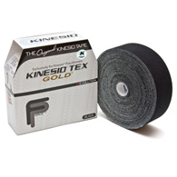 Kinesio Tex Gold FP KMS GKT45125FP-Kinesio Tex Gold Cotton Kinesiology Tape, 2 in x 34 yd, Black, Athletic Tapes (BX/1)