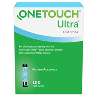 OneTouch Ultra Blue LifeScan 02289503-OneTouch Ultra Blue Blood Glucose Test Strip, Glucose Meter Test Strips (BX/100)