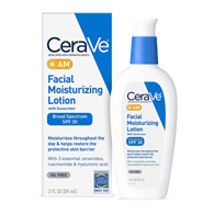 CeraVe AM Loreal USA 60600053746-Facial Moisturizer with Sunscreen CeraVe AM 3 oz Pump Bottle Unscented Lotion (EA/1)