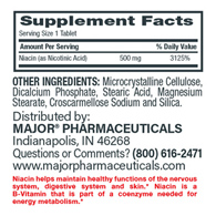 Major Major Pharmaceuticals 00904227260 Major Vitamin B-3 Dietary Supplement (BT)