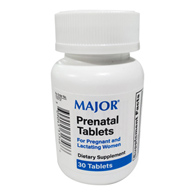 Major Major Pharmaceuticals 00904531346-Major Prenatal Multivitamin/Multi-mineral Supplement, Vitamins & Minerals (BT/30)
