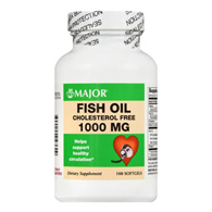 Major Pharmaceuticals 00904723860-Major Fish Oil Omega 3 Supplement, Nonprescription Vitamins & Minerals (BT/100)