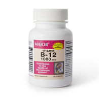 Major Major Pharmaceuticals 10006070022-Major Vitamin B-12 Vitamin Supplement, Vitamin B Supplements (BT/130)