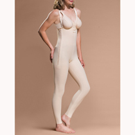 Marena FBL Ankle-Length Girdle-Padded Zippers & Suspenders-Small-BLK