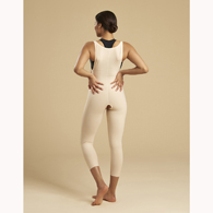 Marena FBM Mid-Calf-Length Girdle-Padded Zippers & Suspenders-XS-BLK