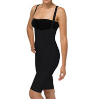 Marena FBS Stage 2 Short-Length Zipperless Girdle w/ Suspenders-2XL-Black
