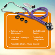 McKesson 01-641LVGM Lumeon Sprague-Rappaport Stethoscope, Binaural Stethoscopes (EA/1)