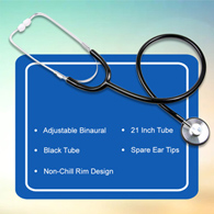 McKesson 01-660BKGM-McKesson Classic Stethoscope, Black Tubing, Stethoscopes
