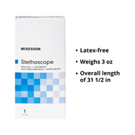McKesson 01-660RBGM-McKesson Classic Stethoscope, Royal Blue Tubing, Binaural Stethoscopes