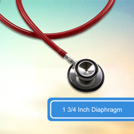 McKesson 01-670RGM-McKesson Classic Dual Head Stethoscope, Red, Binaural Stethoscopes