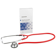 McKesson 01-670RGM-McKesson Classic Dual Head Stethoscope, Red, Binaural Stethoscopes