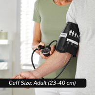McKesson 01-720-11ABKGM Lumeon 2-Tube Aneroid Sphygmomanometer with Cuff, Blood Pressure (BX/1)