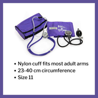 McKesson McKesson 01-768-641-11AVGM Lumeon Aneroid Sphygmomanometer/Sprague Kit, Cuff & Stethoscope Sets (CS/10)
