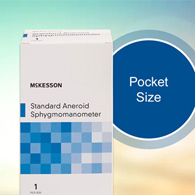 McKesson McKesson 01-775-10SANGM Aneroid Sphygmomanometer with Cuff, 2-Tube, Pocket-Size, Handheld (CS/20)
