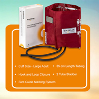 McKesson 01-845-12XBD-2GM Lumeon Blood Pressure Cuff, 2-Tube Bladder (BX/1)
