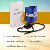McKesson 01-865-10SARBGM Lumeon Blood Pressure Bulb & Cuff, Child Arm, Small, 19-27 cm (BX/1)