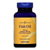 Foster & Thrive McKesson 01093995739-Foster & Thrive Fish Oil 1200 mg Softgels, Nonprescription Vitamins & Minerals (BT/100)