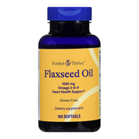 Foster & Thrive McKesson 01093995743-Foster & Thrive Flaxseed Oil 1000 mg Softgels, Nonprescription Vitamins & (BT/100)