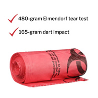 McKesson 03-4550-Ultra-TUFF Infectious Waste Bag, 7-10 gal (CS/250)