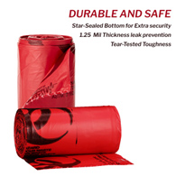 McKesson 03-4554-Ultra-TUFF Infectious Waste Bag, 10-15 gal (CS/250)