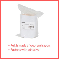 McKesson 09227 Tan Wool/Rayon Adhesive Orthopedic Felt Roll, 6 in x 2-1/2 yd, Ankle Braces & ft (RL/1)