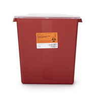 McKesson 101-8710 Prevent Multi-purpose Sharps Container, 3 gal, 13-1/2 x 12-1/2 x 6 in, Receptacles (CS/12)