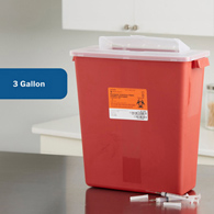 McKesson 101-8710 Prevent Multi-purpose Sharps Container, 3 gal, 13-1/2 x 12-1/2 x 6 in, Receptacles (EA/1)