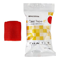 McKesson 115-2R-McKesson Red Cast Tape, 2 Inch x 4 Yard, Cast & Splint Bandages & Tapes (BX)