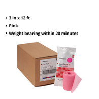 McKesson 115-3X-McKesson Pink Cast Tape, 3 Inch x 4 Yard, Cast & Splint Bandages & Tapes (BX)