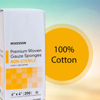 McKesson 12442000 Medi-Pak Non-Sterile Gauze Sponge-200/Pack