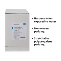 McKesson 1304 White Casting Roll Form Splints, 4 in x 5 yd, Cast & Splint Bandages & Tapes (RL/1)