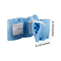 McKesson 136-28656 Heel Protection Pads, Convoluted Foam, Blue, Hook & Loop, 6-1/2" x 6-1/2", Heel & Elbow (CS/20)
