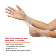 McKesson 14-112 Vinyl Exam Glove, Extra Small (CS/10)